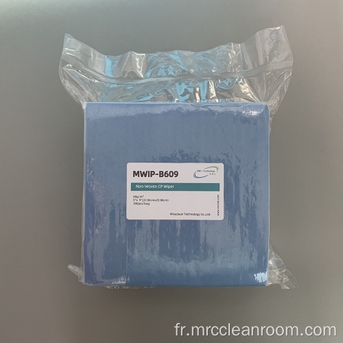 Lingettes en polyester non tissé bleu cellulose 68gsm